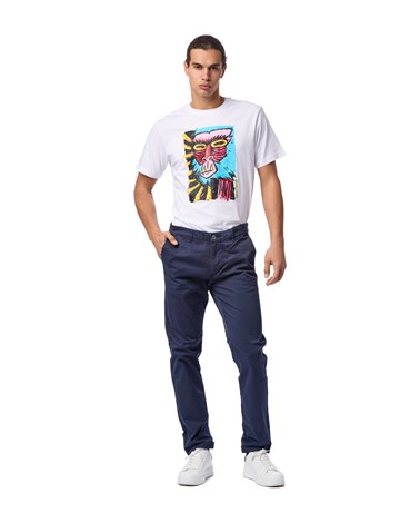 Replay plave chino hlače od rastezljivog gabardina