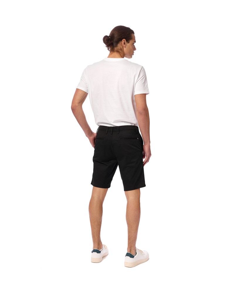 Replay KRATKE CRNE REGULAR FIT CHINO HLAČE - 4
