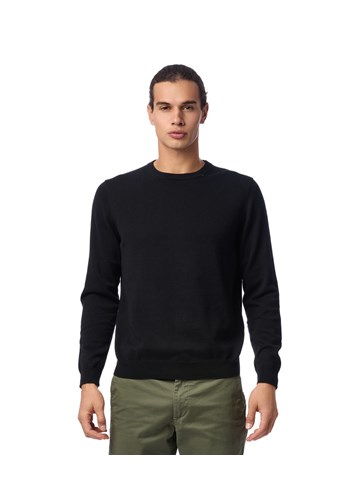 Replay CRNI PULOVER S MINI LOGOTIP VEZOM NA OVRATNIKU - 2