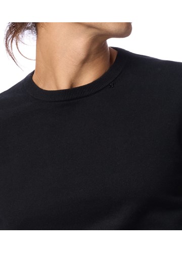 Replay CRNI PULOVER S MINI LOGOTIP VEZOM NA OVRATNIKU - 5