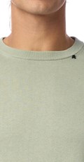 SVIJETLO ZELENI PULOVER S MINI LOGOTIP VEZOM NA OVRATNIKU - 5