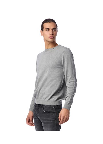 Replay SIVI PULOVER S MINI LOGOTIP VEZOM NA OVRATNIKU - 2