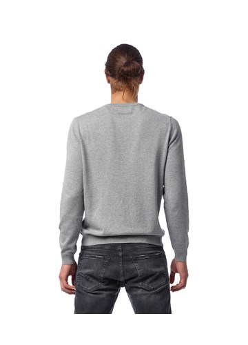 Replay SIVI PULOVER S MINI LOGOTIP VEZOM NA OVRATNIKU - 4