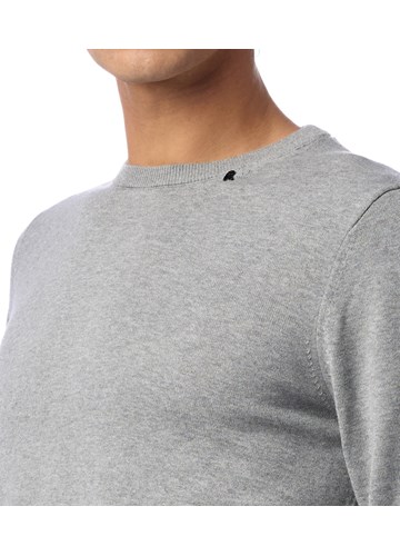 Replay SIVI PULOVER S MINI LOGOTIP VEZOM NA OVRATNIKU - 5