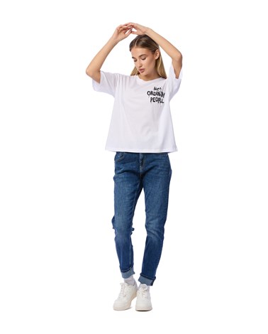 Replay bijela majica not ordinary people kratkih rukava