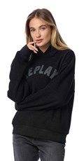 CRNI HOODIE S KLASIČNIM NATPISOM REPLAY - 2