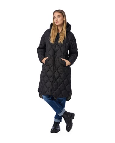 Replay crna parka s prošivenim detaljima