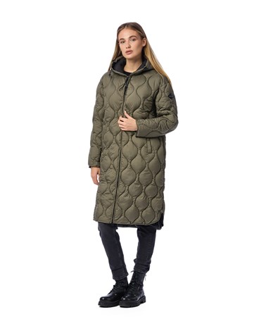 Replay zelena parka s prošivenim detaljima