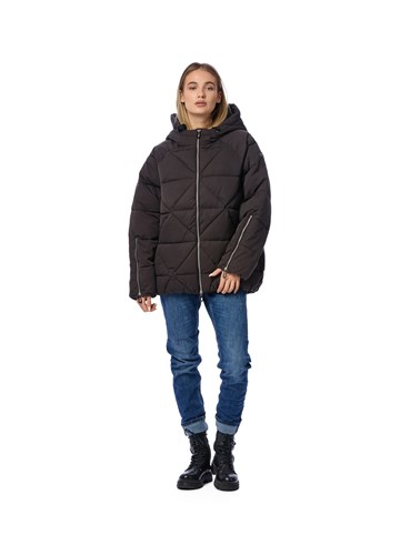 Replay TOPLA JAKNA S PROŠIVENIM DETALJIMA I KAPULJAČOM U CRNOJ BOJI  - 1