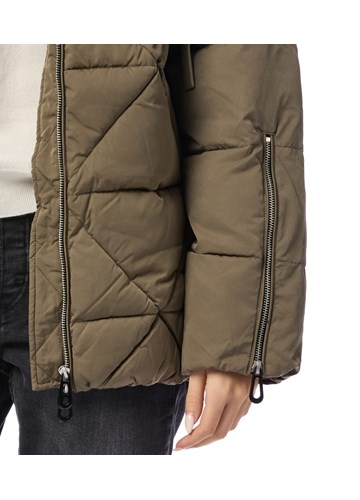 Replay TOPLA JAKNA S PROŠIVENIM DETALJIMA I KAPULJAČOM U ZELENOJ BOJI - 5