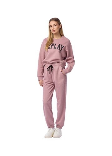 Replay KLASIČNI ROZI DONJI DIO TRENIRKE S MINI LOGOTIP ETIKETOM - 1