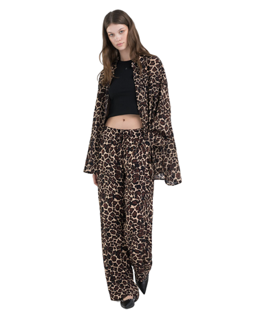 Replay relaxed fit hlače s leopard uzorkom