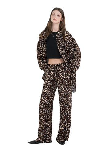 Replay RELAXED FIT KOŠULJA S LEOPARD UZORKOM  - 1