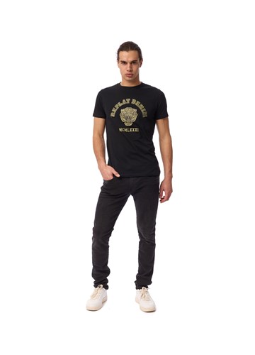 Replay REPLAY DENIM MAJICA KRATKIH RUKAVA U CRNOJ BOJI - 1