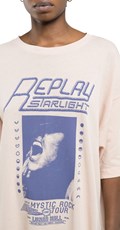 REPLAY STARLIGHT MAJICA KRATKIH RUKAVA U SVIJETLO ROZOJ BOJI - 3