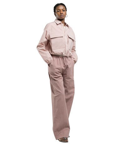 W7896  84910 Replay roza kratka jakna s velikim džepovima Replay roza kratka jakna s velikim džepovima