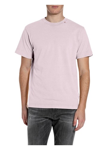 Replay ROZA PAMUČNA MAJICA S IZVEZENIM LOGOM - 1