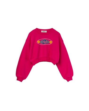 Replay rozi sweatshirt sa šarenim printom za djevojčice