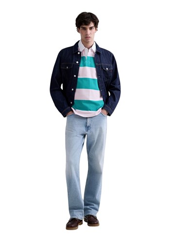 Replay ROZO-ZELENA PRUGASTA POLO MAJICA - 1