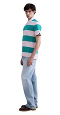ROZO-ZELENA PRUGASTA POLO MAJICA - 4