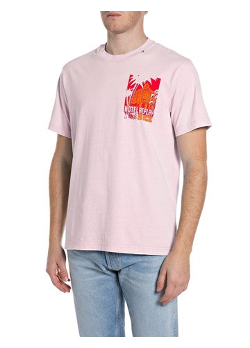 Replay RUŽIČASTA MAJICA S REPLAY NICE PRINTOM - 1