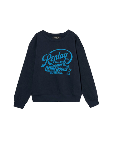 Replay plavi sweatshirt denim goods za dječake
