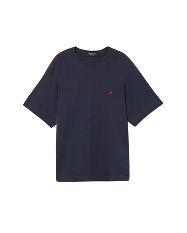 Replay plava majica kratkih rukava s crvenim detaljima za dječake