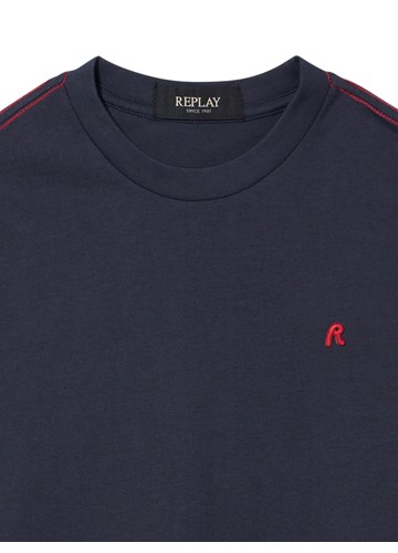 Replay PLAVA MAJICA KRATKIH RUKAVA S CRVENIM DETALJIMA ZA DJEČAKE - 3