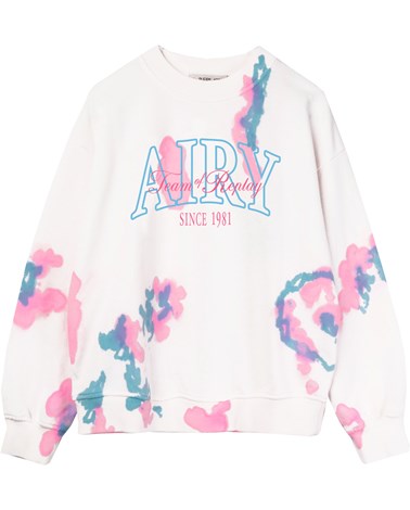 Replay pamučni sweatshirt s tie dye printom za djevojčice