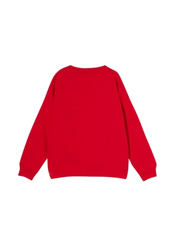 Replay CRVENI SWEATSHIRT S NATPISOM I VEZOM  - 2
