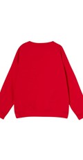 CRVENI SWEATSHIRT S NATPISOM I VEZOM  - 2