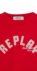 CRVENI SWEATSHIRT S NATPISOM I VEZOM  - 3