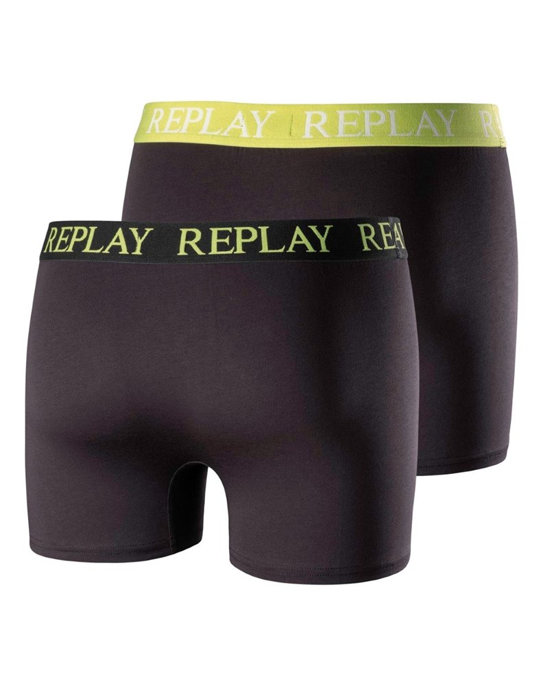 Replay CRNE BOKSERICE SA ŽUTIM DETALJIMA, PAKET 2 KOM - 2