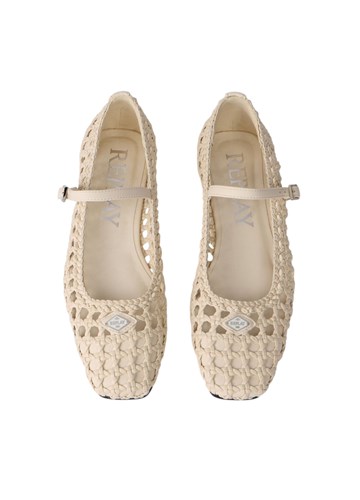 Replay SABINE CLASS BIJELE BALERINKE S VEZENIM DETALJIMA - 4