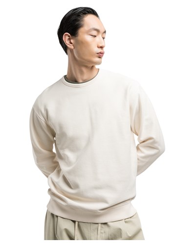 Replay SARTORIALE BASIC SWEATSHIRT U KREM BIJELOJ BOJI  - 2