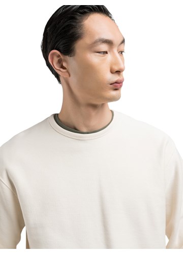 Replay SARTORIALE BASIC SWEATSHIRT U KREM BIJELOJ BOJI  - 5