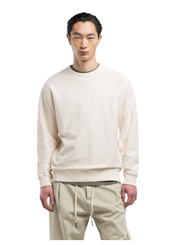 Replay SARTORIALE BASIC SWEATSHIRT U KREM BIJELOJ BOJI  - 7