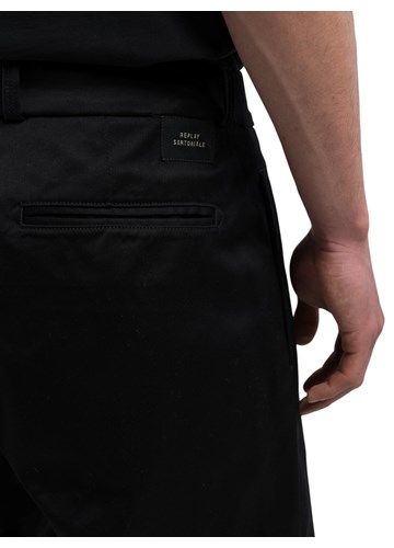 Replay SARTORIALE CRNE CHINO HLAČE OD KEPERA - 7