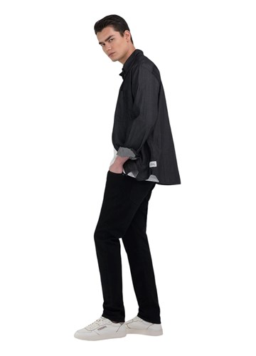 Replay SARTORIALE KOŠULJA OD CRNOG TRAPERA - 2