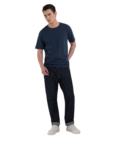 Replay sartoriale plava majica kratkih rukava