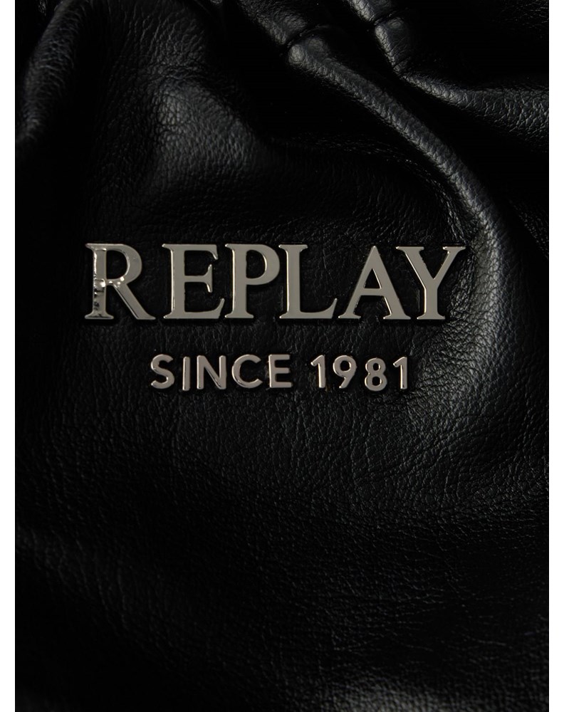 Replay CRNA SHOPPER TORBA S PERFORIRANIM LOGOTIPOM I UNUTRAŠNJOM TORBICOM - 8