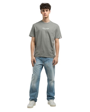 M3036  22662 Replay siva pamučna majica s printom japanskih slova Replay siva pamučna majica s printom japanskih slova