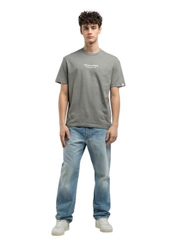 Replay SIVA PAMUČNA MAJICA S PRINTOM JAPANSKIH SLOVA - 1 Replay SIVA PAMUČNA MAJICA S PRINTOM JAPANSKIH SLOVA - 1