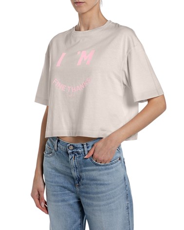 Replay siva kraća majica s printom i'm fine