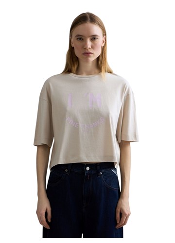 Replay SIVA KRAĆA MAJICA S PRINTOM I'M FINE - 2