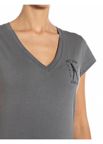 Replay SIVA MAJICA S V IZREZOM I NATPISOM GIRLS CLUB - 4