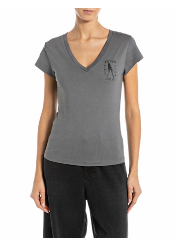 Replay SIVA MAJICA S V IZREZOM I NATPISOM GIRLS CLUB - 1