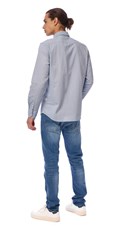 SIVA SLIM FIT KOŠULJA OD MJEŠAVINE PAMUKA I LANA - 4