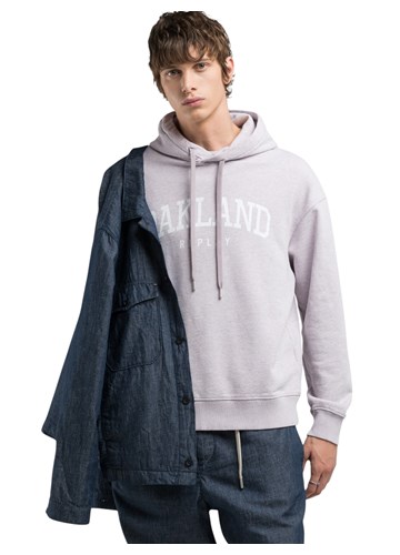 Replay OAKLAND REPLAY HOODIE U SVIJETLO LJUBIČASTOJ BOJI  - 4