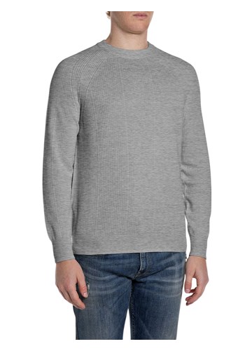 Replay SIVI REBRASTI PAMUČNI PULOVER - 1